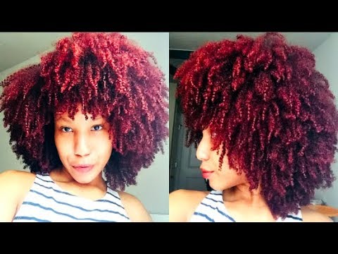 Dying My Natural Hair Reddd | NO BLEACH AND DAMAGE FREE ...