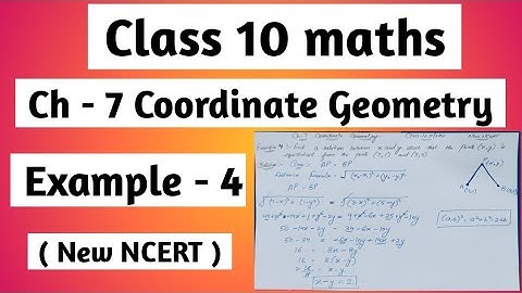 Ch 7 Coordinate Geometry Example - 4 | Class 10 maths | New NCERT