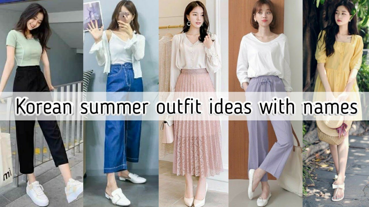 Korean summer outfit ideas with names • Comfortable and casual korean ...