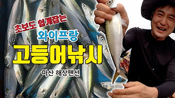 와이프와 고등어낚시 , 초보도 쉽게 잡을수있고 저렴하게 고등어 손맛볼수있는 마산 해상펜션