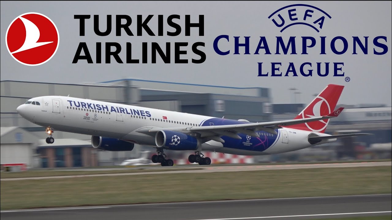 UEFA CHAMPIONS LEAGUE LIVERY! TURKISH AIRLINES A330300 DEPARTS
