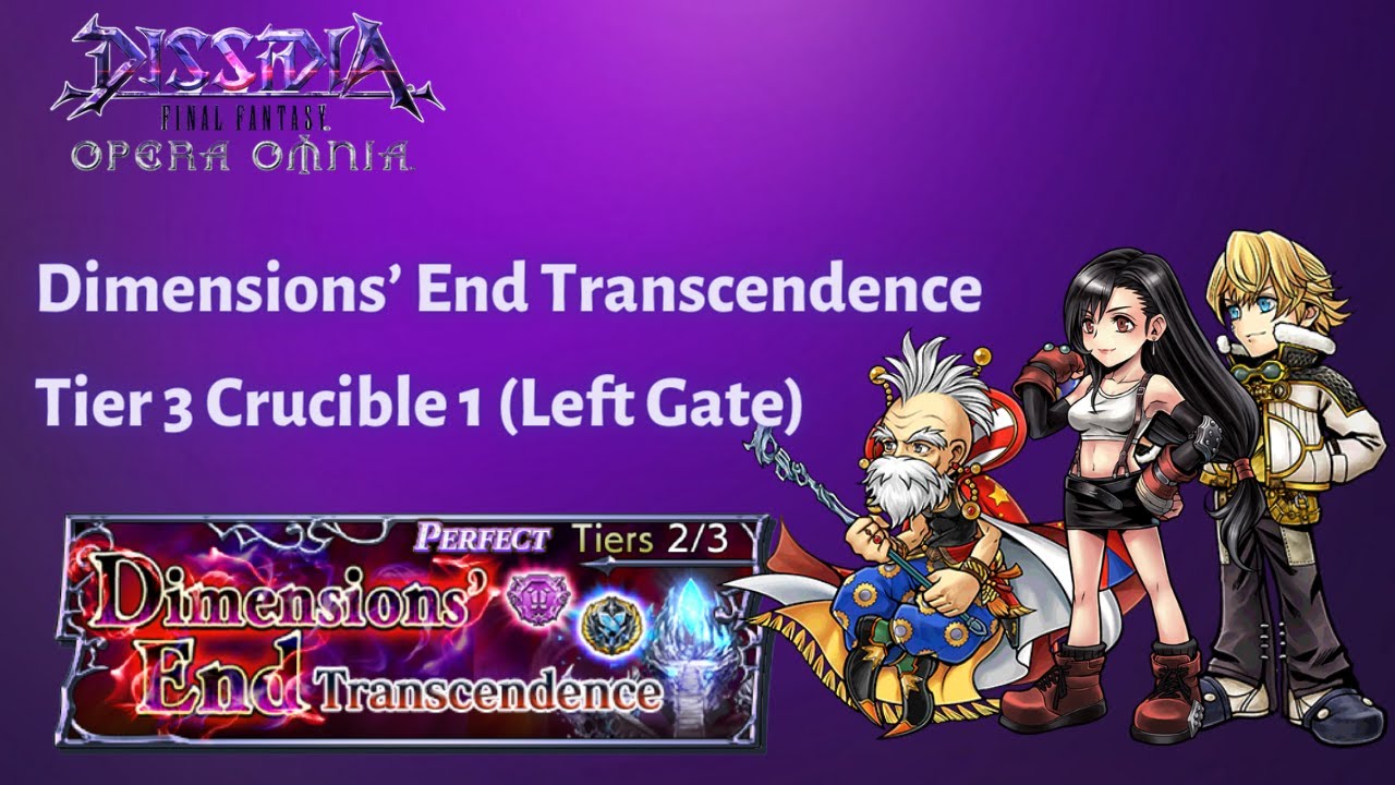 FEODT3 Crucible (Left Gate) | No Boss Turn #41 | Tifa Strago Layle [DFFOO GL - Vol