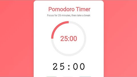 Pomodoro Timer using HTML CSS JavaScript | Productivity App Project Tutorial