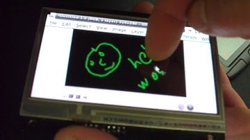 BeagleTouch and Beagle Board demo running GIMP on Linux