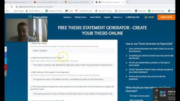 Using a Thesis Generator