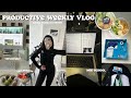 Productive study vlog  what i eat med school working out living alone exam prep 