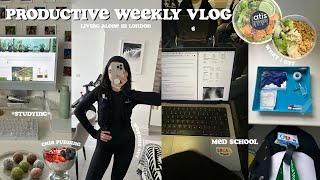 PRODUCTIVE Study Vlog ✨ what I eat, med school, working out, living alone, exam prep +