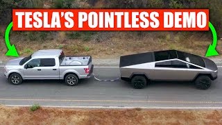 Here's why tesla cybertruck towing a ford f-150 is meaningless tale of
physics, electric trucks, and tug war doesn't matter. subscribe for
new video...