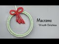 Macrame Wreath Christmas With Bow | Macrame Wreath Ornaments