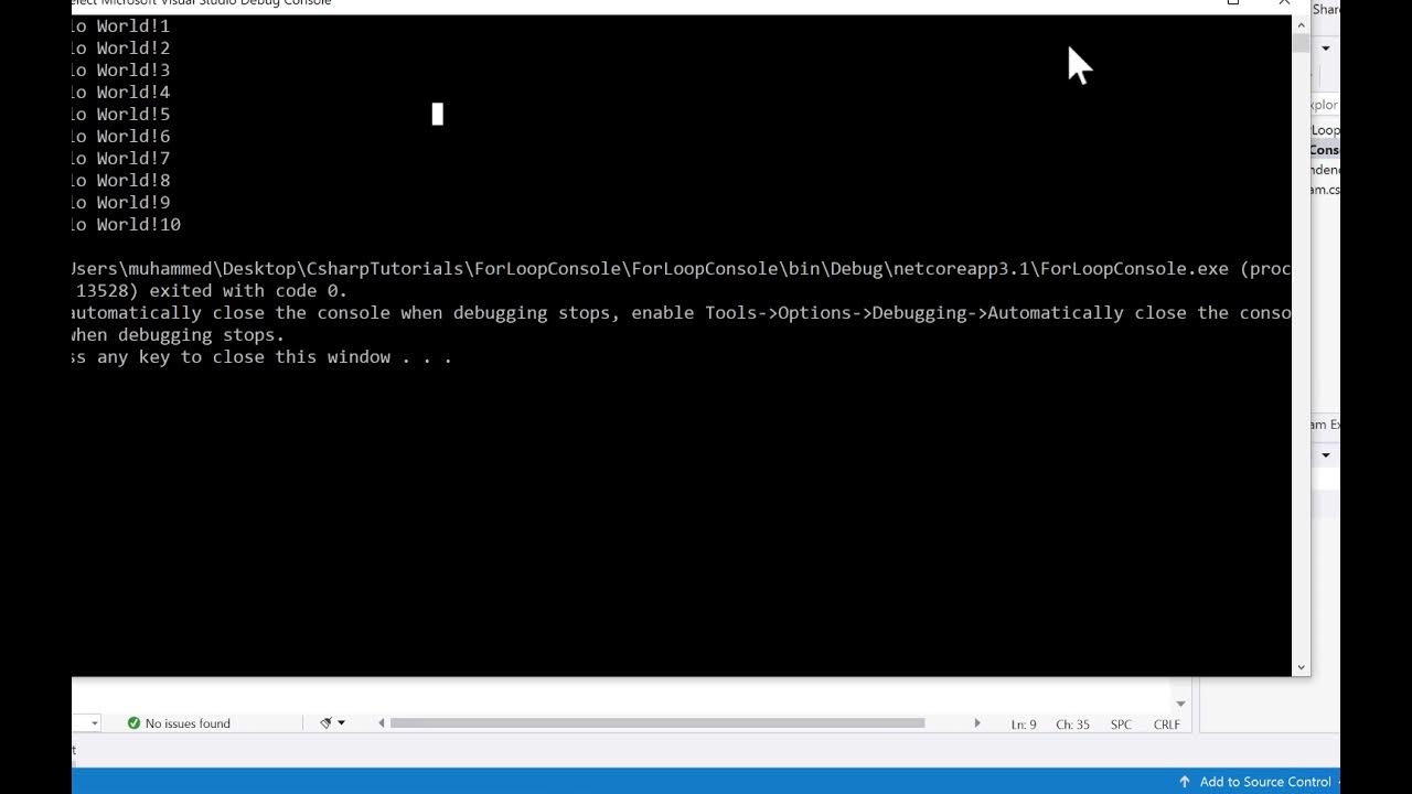 21 C# C Sharp For Loop - YouTube