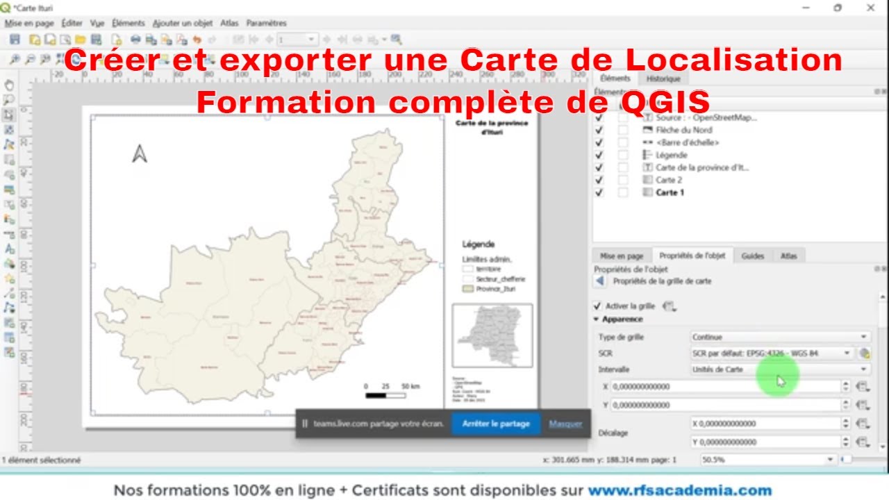 formation accélérée et complète de sig, Créer et Exporter une carte ...