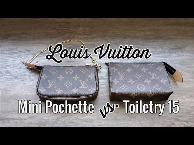 Louis Vuitton Toiletry 15 comparison to Mini Pochette. What fits? 
