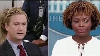 👉is this racist? Peter doocy asks pissed of Karine Jean Pierre
