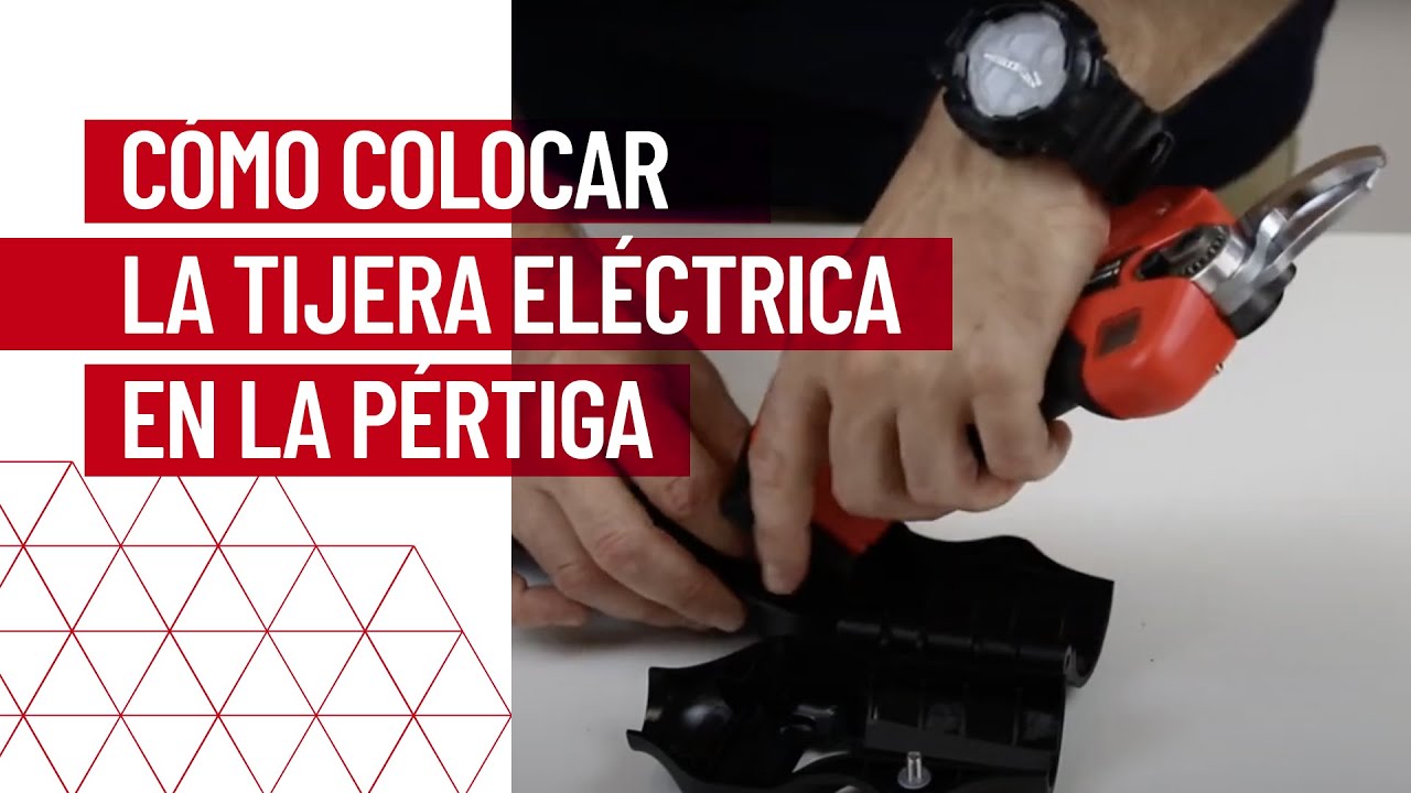 Cómo colocar la tijera eléctrica en la pértiga de Bellota Herramientas 