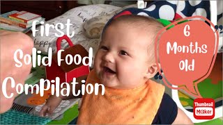 Baby Solid Food Short Clip Compilation (Before BLW) | 6months Old by PlayLittleMisters 381 views 2 years ago 3 minutes, 14 seconds