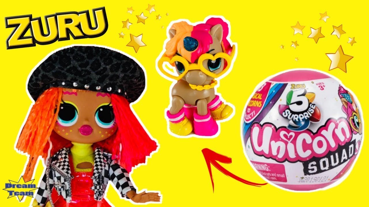 LOL Surprise OMG Dolls Find Unicorn Pets! Zuru 5 Surprise Unicorn Sqaud
