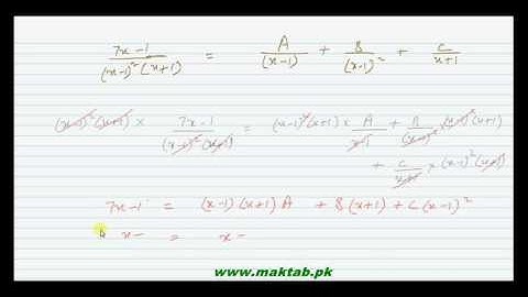 FSc Math Book2, CH 3, LEC 30; Integration Involving Partial Fractions repeated linear factors