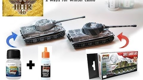 Chipping Fluid Vs Washable White. Winter camouflages