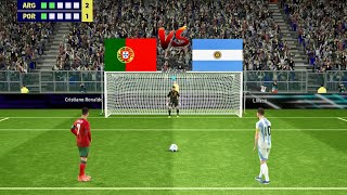 PORTUGAL VS ARGENTINA PENALTY KICK 🔥| CRISTIANO RONALDO VS LEO MESSI 🔥| eFOOTBALL 2024