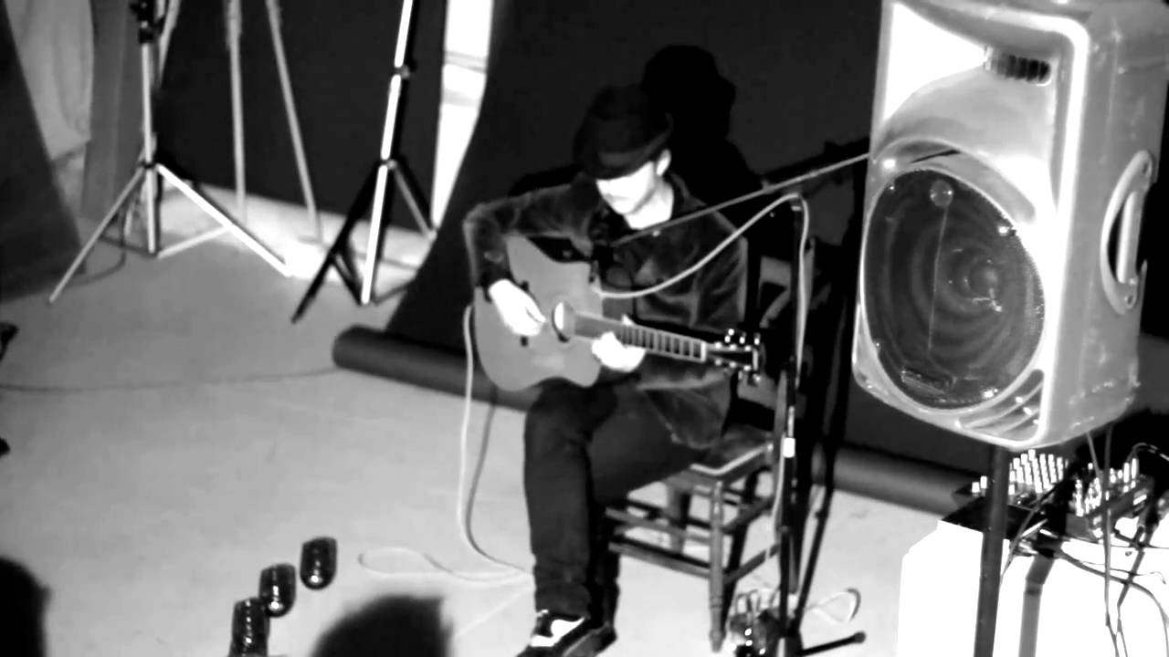 Alyn Mearns - playing an original song at Fanjoy Labrenz Studio