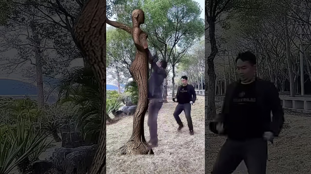 Can't I recognize you if I turn into a tree  Magical tree mobile phone special effects