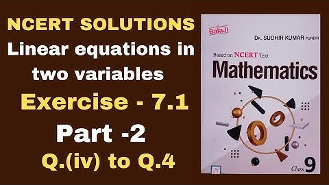 class 9/exercise 7.1/part 2 / Shri Balaji Publications/linear equations in two variables/NCERT
