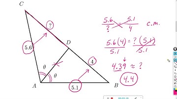 Solve triangles : angle bisector theorem : Khan Academy