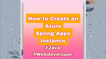 Create an Azure  Spring Apps Instance #azure #spring #java