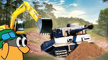 Digging Up ANOTHER Tiger Tank in Tank Mechanic Sim?!