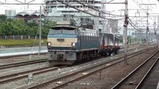 JR貨物 EF66 21号機が牽引するチキ2両の1883レ貨物列車(H28.7.9)