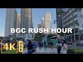 Rush hour walk at bonifacio global city  4kr  bgc taguig city  philippines