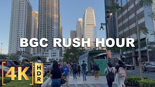 Rush Hour Walk at Bonifacio Global City | 4K HDR | BGC, Taguig City | Philippines