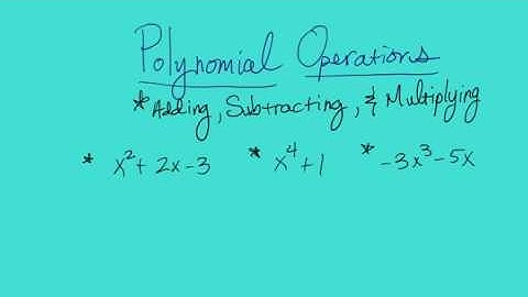 Polynomial Operations