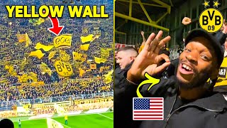 AMERICAN FAN EXPERIENCES BORUSSIA DORTMUND'S ICONIC YELLOW WALL!