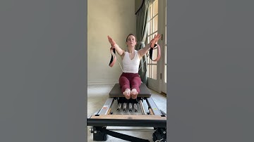 Reformer Pilates Front Rowing Arm Circles 💪🔥 #pilates #reformer #shorts