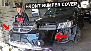 DODGE JOURNEY FRONT BUMPER COVER REMOVAL REPLACEMENT. FIAT FREEMONT