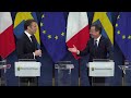 Press conference with prime minister ulf kristersson and president emmanuel macron