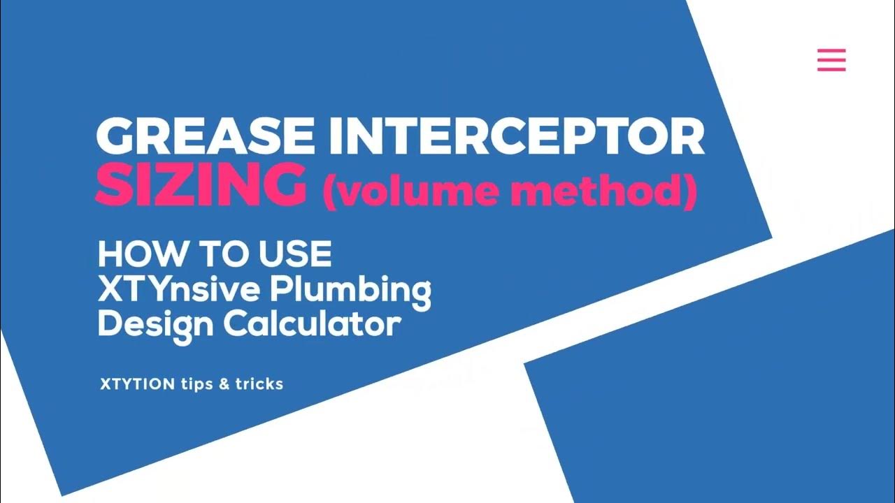 Hydromechanical Grease Interceptor Sizing using Excel (Tagalog) YouTube