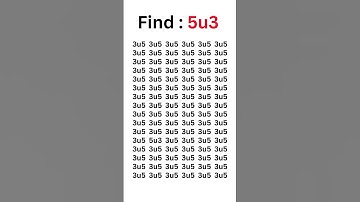 Only 7% of Highly Observational People Can Trace 5u3 in 5 secs #shorts #brainteaser