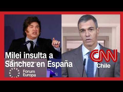 Milei tilda de "impresentable dictador" a Pedro Sanchas en foro en España