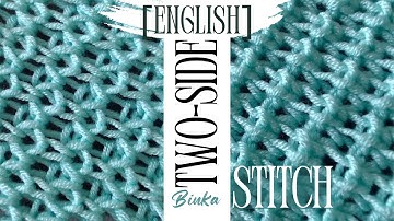 [English] Elegant two-sided easy knitting pattern. How to knit.