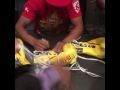 Lomachenko making his glove selection a few moments ago here at the @intercontinental Los Angeles