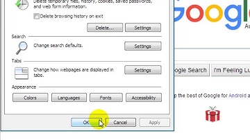 How to set the home page in Internet Explorer 8