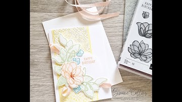 How to add colour to a dry embossed background.