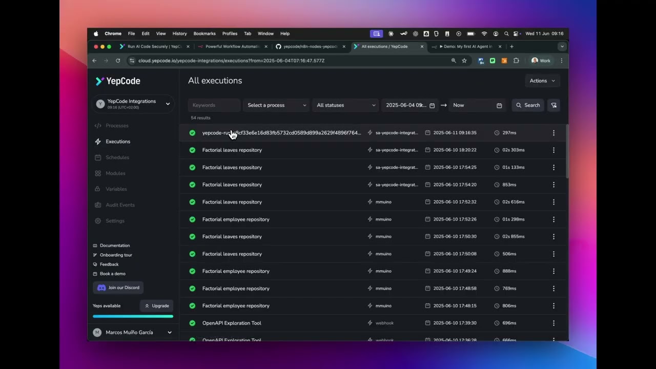 Supercharge n8n Agents with YepCode: Run LLM-Generated Code and  Serverless functions Safely!