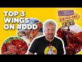 Top 3 Most-Insane Wings in #DDD History | Diners, Drive-Ins and Dives with Guy Fieri | Food Network