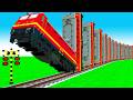 【踏切アニメ】あぶない電車 空中 2 TRAIN DOMINOES 🚦 Fumikiri 3D Railroad Crossing Animation 2026 #1million #3
