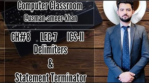 Delimiters and statements Terminator in C | computer science|
