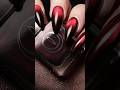 #mooncat #nails #magneticnails #badomens #rednails #blackwidow #blacknails #glassbead #nailinspo