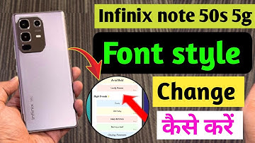Infinix note 50s 5g me font style change kaise kare | How to change font style in infinix note 50s